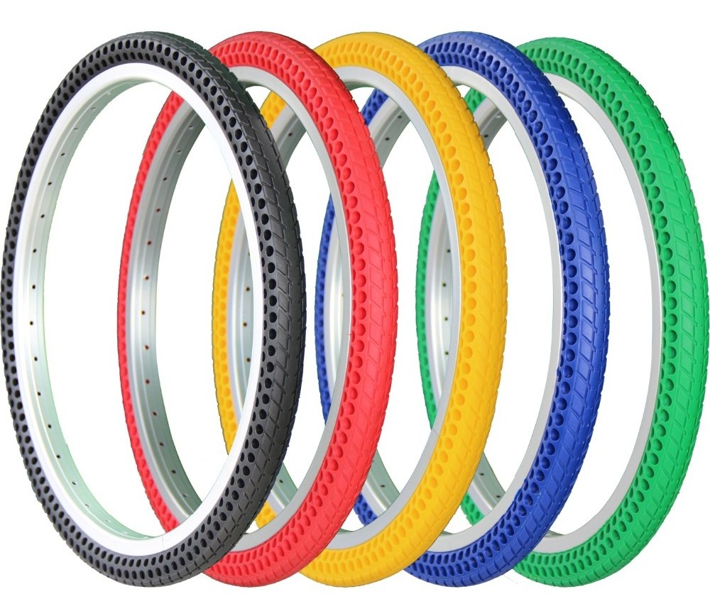 24x1-3/8 Inch Airless Tubeless Bicycle Tyres Never Flat Solid 24 Tire