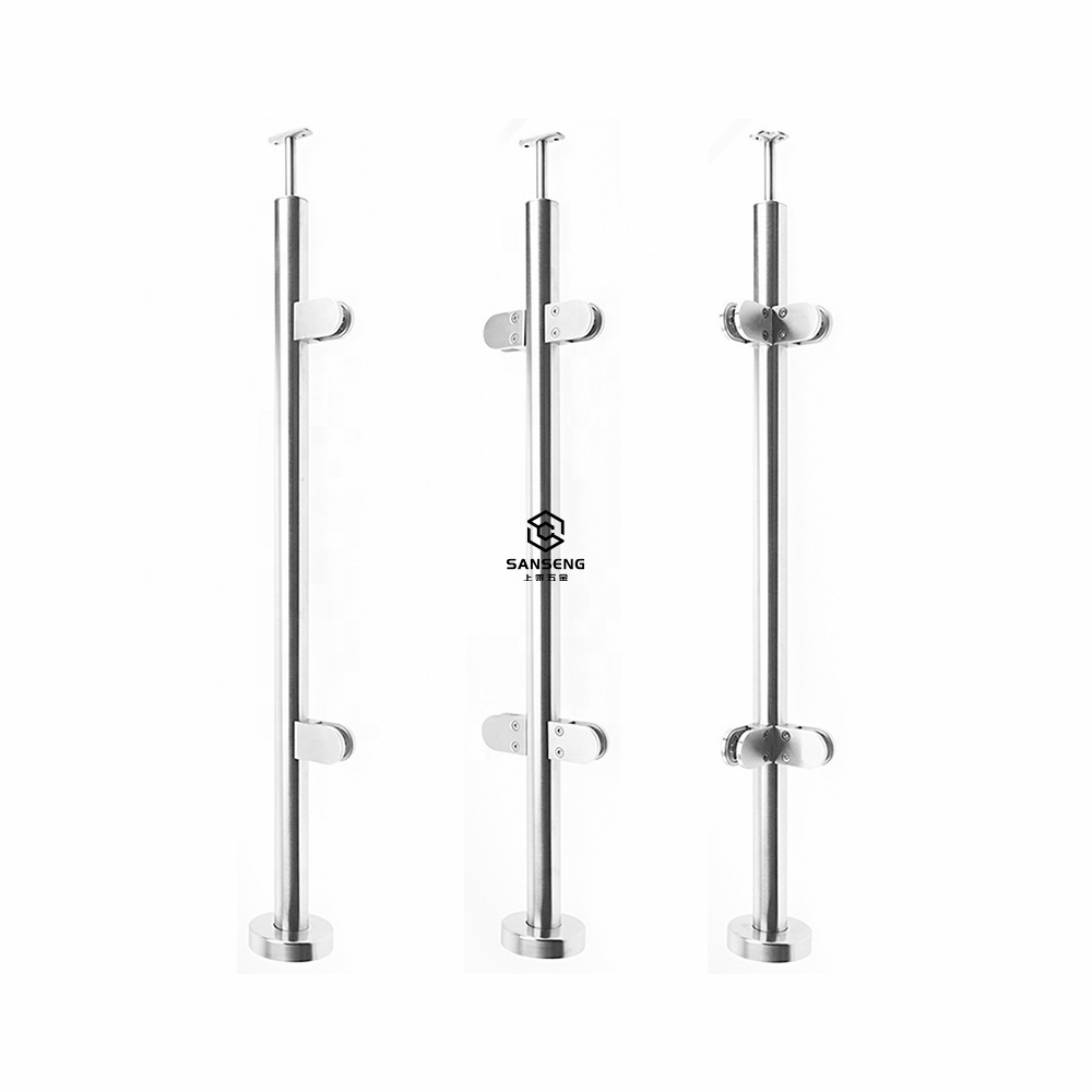 cheap terrace balcony stairs handrail metal stainless steel glass balustrades & handrails