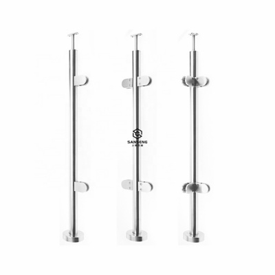 cheap terrace balcony stairs handrail metal stainless steel glass balustrades & handrails