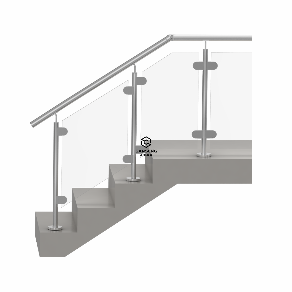 cheap terrace balcony stairs handrail metal stainless steel glass balustrades & handrails