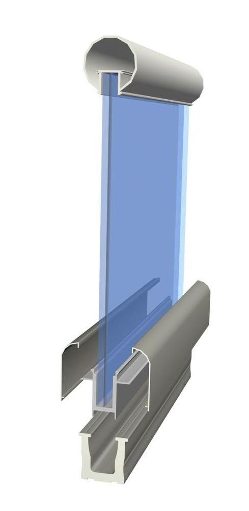 Aluminum profile for glass railing system