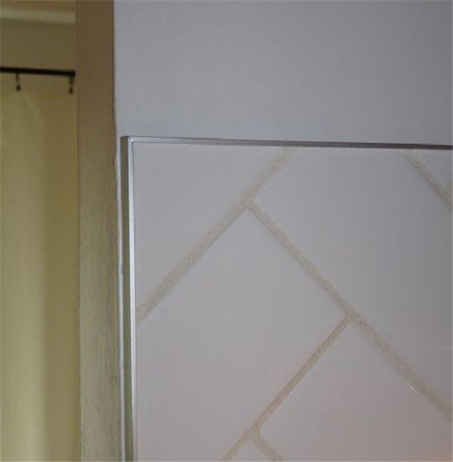 T shaped floor transition metal edged trim tile trim