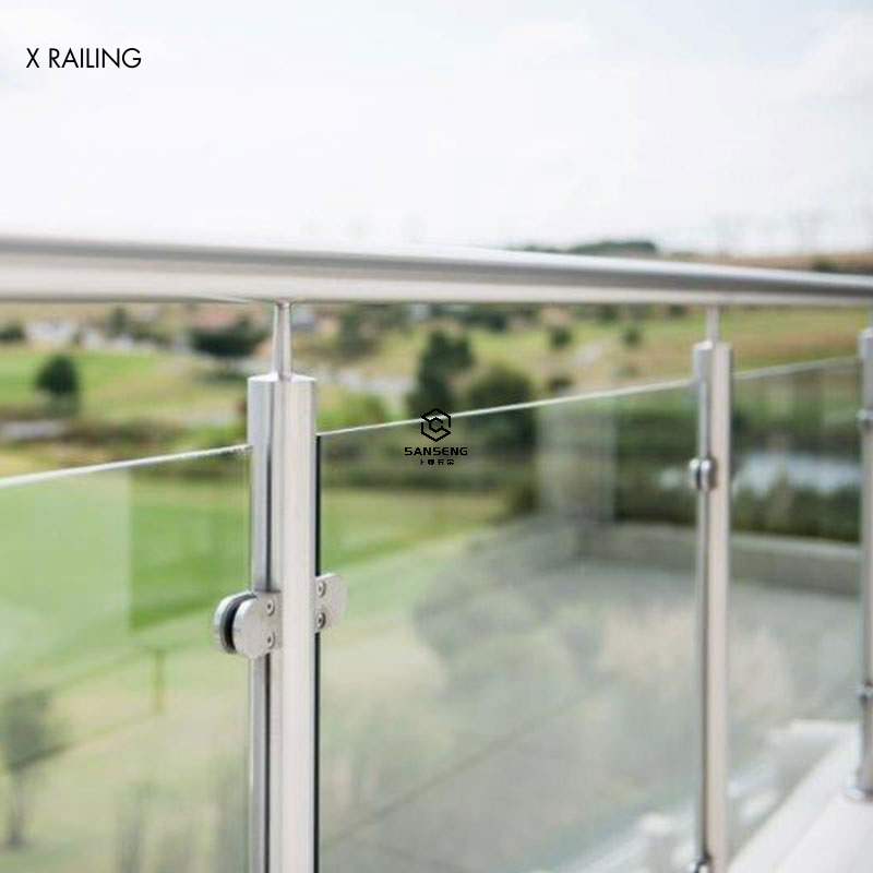 cheap terrace balcony stairs handrail metal stainless steel glass balustrades & handrails