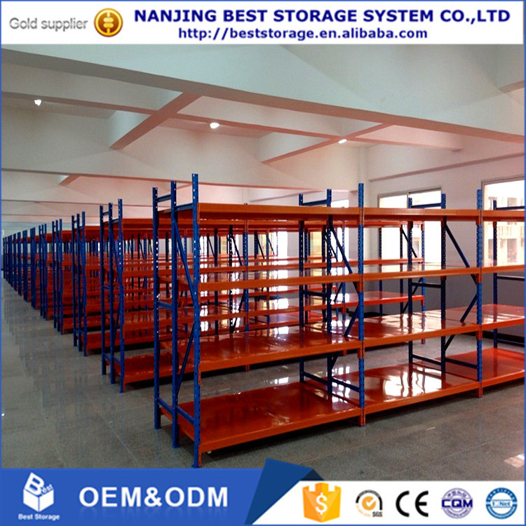 Rust resistance 500 kg load warehouse storage medium duty shelf rack long span racking shelving system