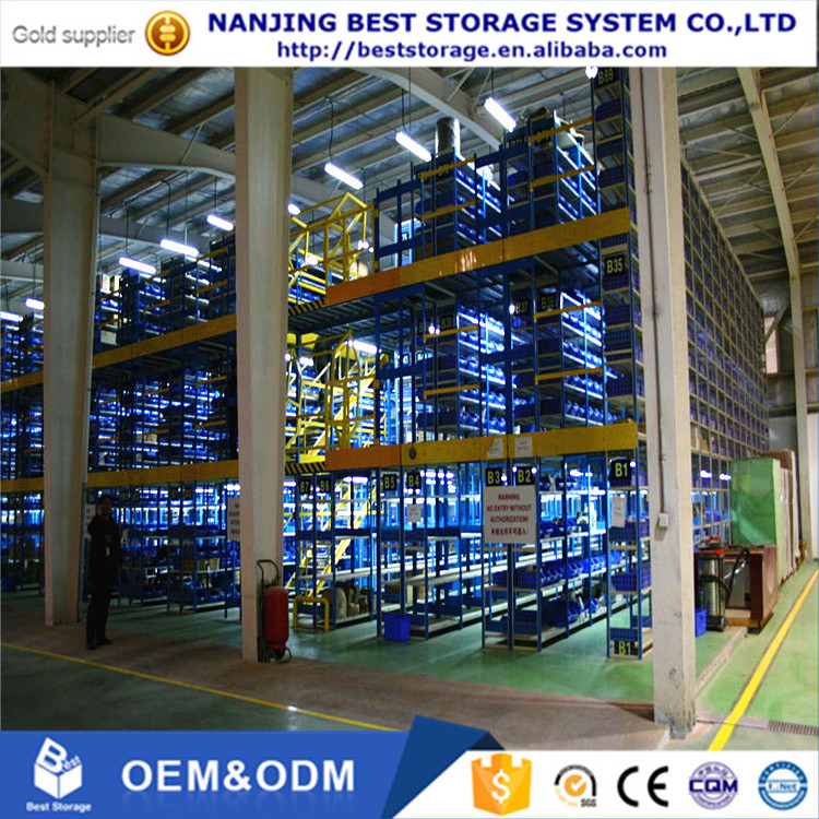 Pallet rack supported warehouse steel flooring mezzanine office floor racking shelves system ISO CE Guaranteed