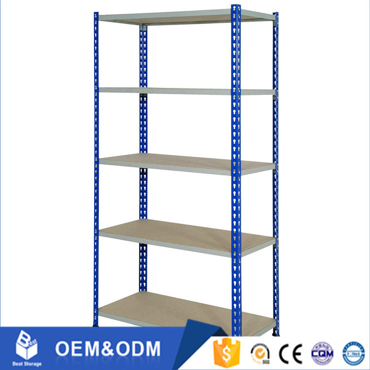 industrial shelf racking warehouse used light duty metal storage slotted angle iron rack shelf white color