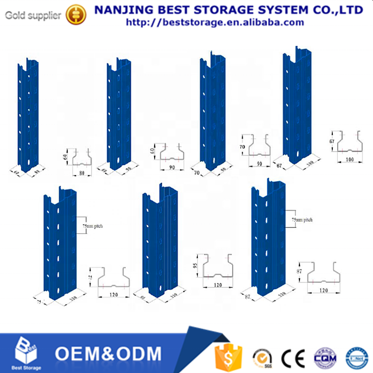 2-10 layers 1000kg-4000kg/layer Industrial use heavy duty pallet rack with ISO9001 CE certificate