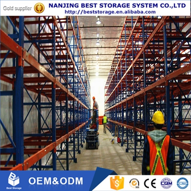 ISO CE warehouse shelves double deep industrial pallet racking system heavy duty stackable metal pallet storage rack shelf beam