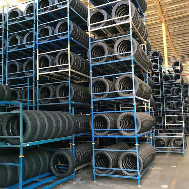 Tire shelf stacking tire racks for warehouse truck car spare commercial tire storage display rack shelves cheap prices