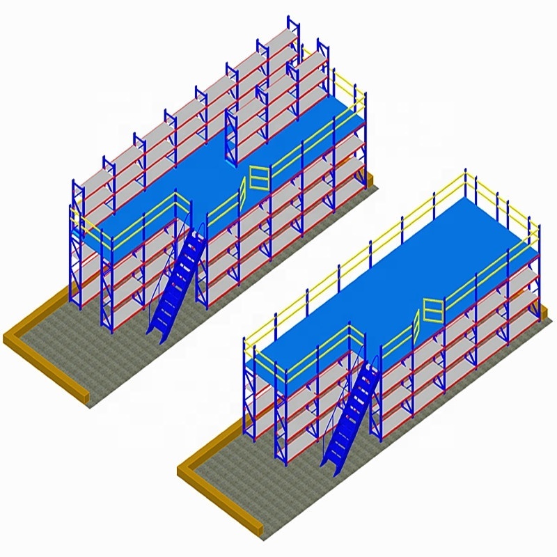 Pallet rack supported warehouse steel flooring mezzanine office floor racking shelves system ISO CE Guaranteed