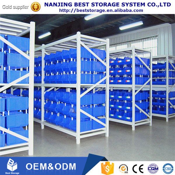 500-800 kg load warehouse storage medium duty shelf rack long span racking shelving system