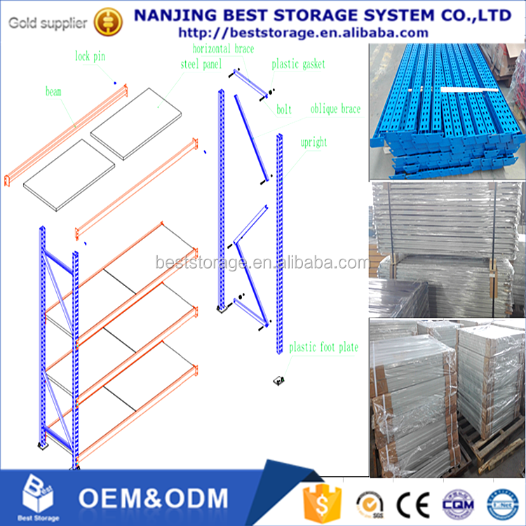 Factory sale cheap price warehouse storage medium duty shelf rack longspan racking shelving system