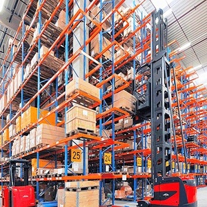 Nanjing warehouse shelves double deep industrial pallet racking system heavy duty stackable metal pallet storage rack shelf beam