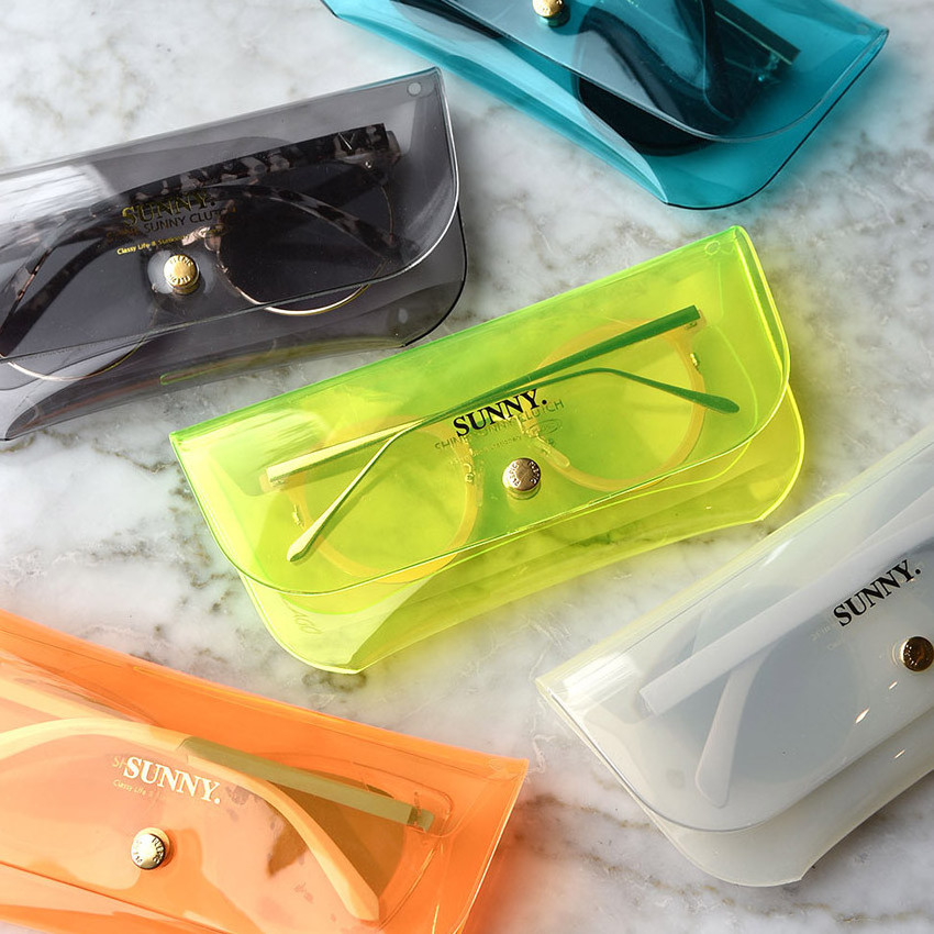 New design Transparent Eye Glasses Sunglasses Case Cute Clear PVC Portable Soft Ladies Eyeglasses Sunglass Packaging Case