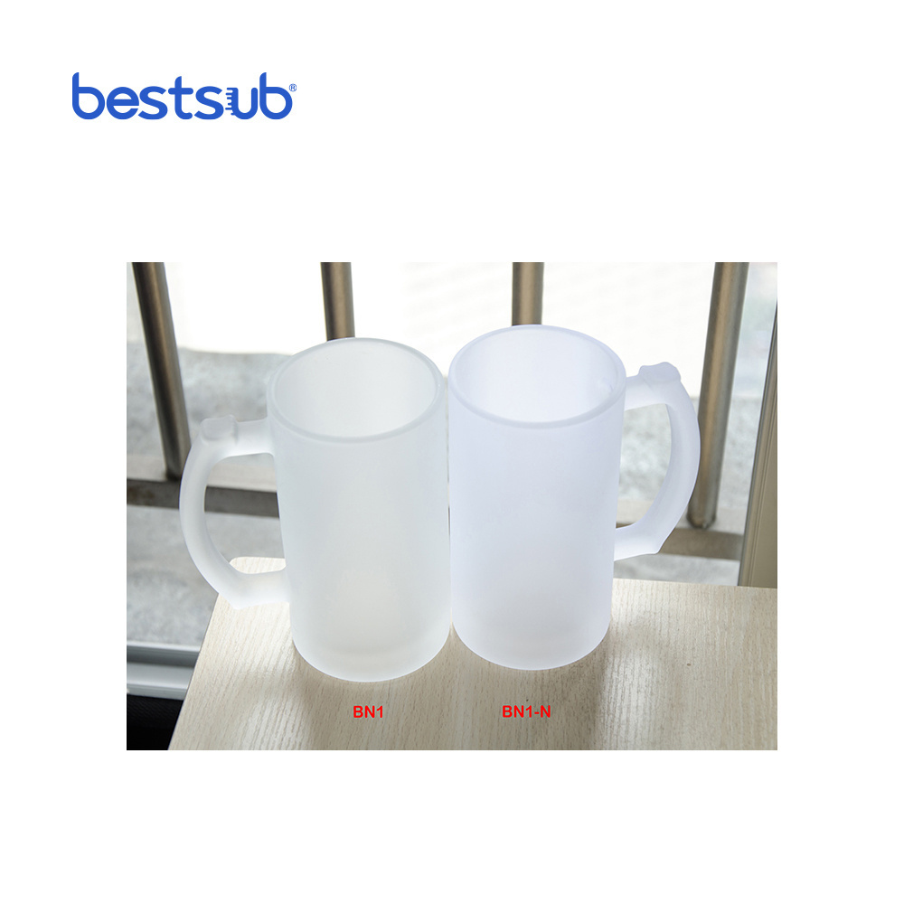 BestSub Wholesale Custom Sublimation Blanks Fashion Customized Sublimation 16oz Glass Beer Mug (BN1)