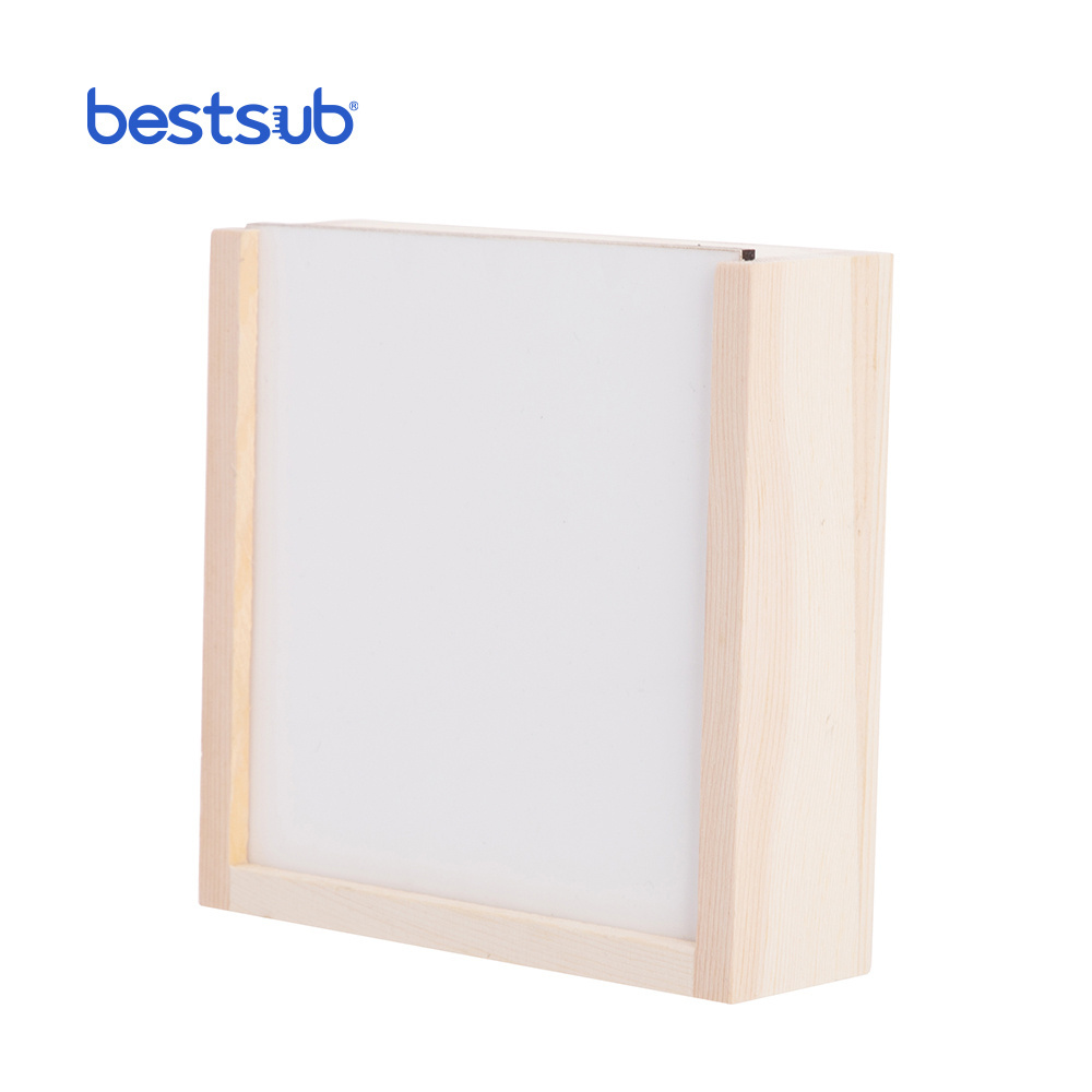 BestSub Custom Sublimation Blanks Mug Coaster Storage Box With MDF Insert Simple Light And Environmentally Friendly