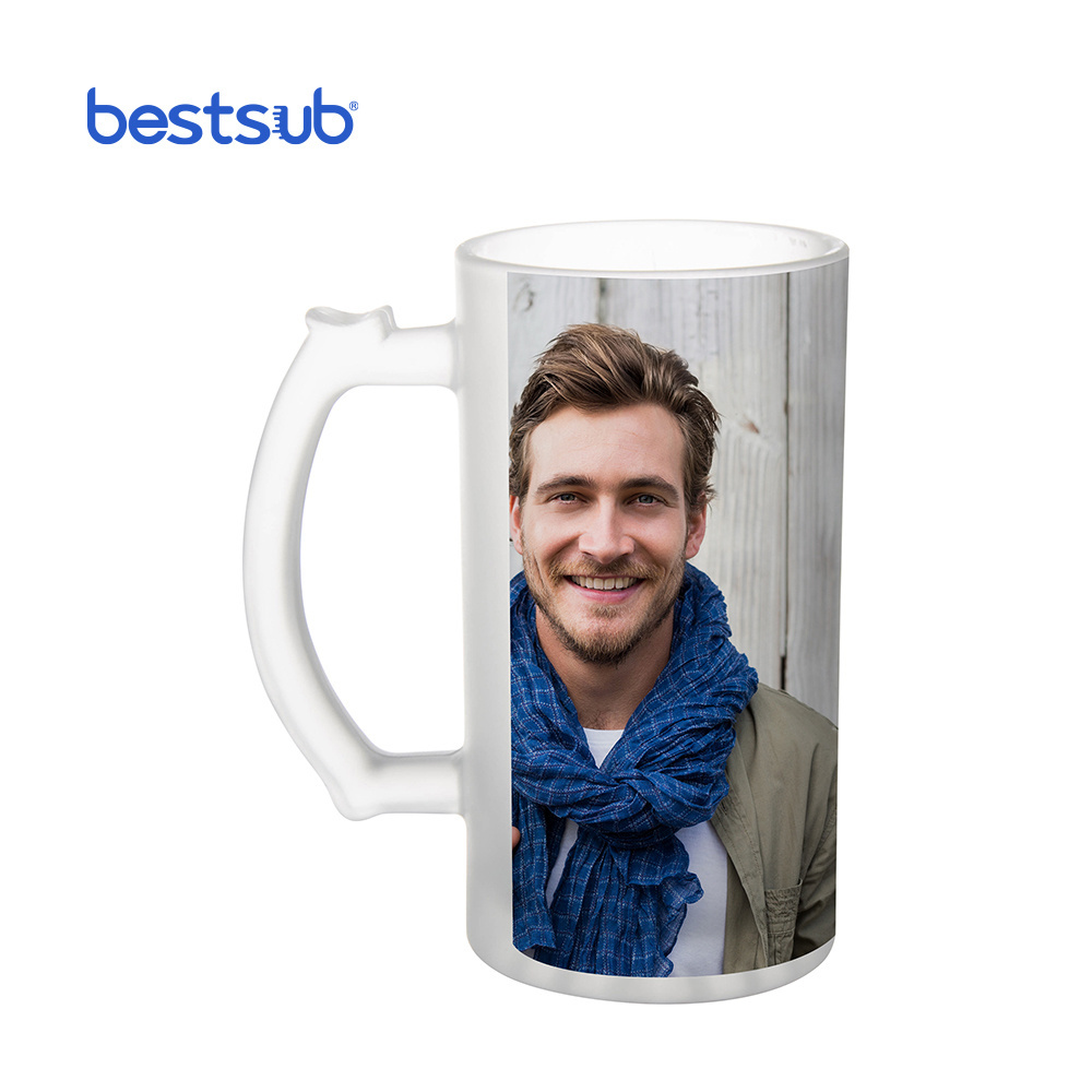 BestSub Wholesale Custom Sublimation Blanks Fashion Customized Sublimation 16oz Glass Beer Mug (BN1)