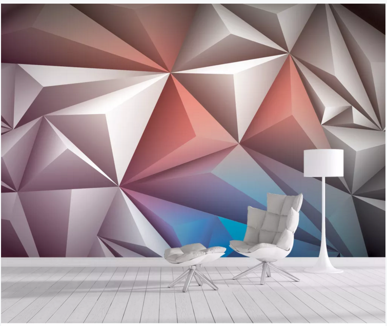 Modern simple creative geometric diamond three-dimensional design background wallpaper