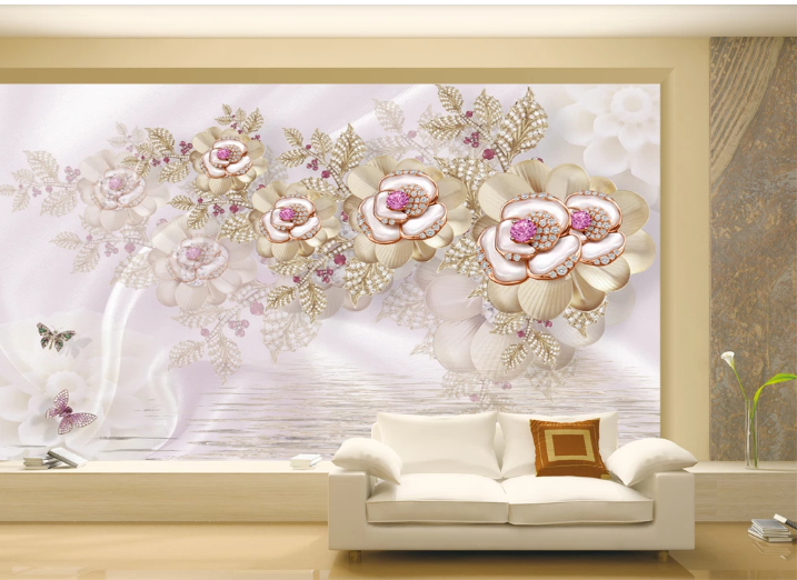 3D effect luxury wall mural 3D geometric background wall covering