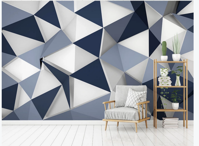 Modern simple creative geometric diamond three-dimensional design background wallpaper