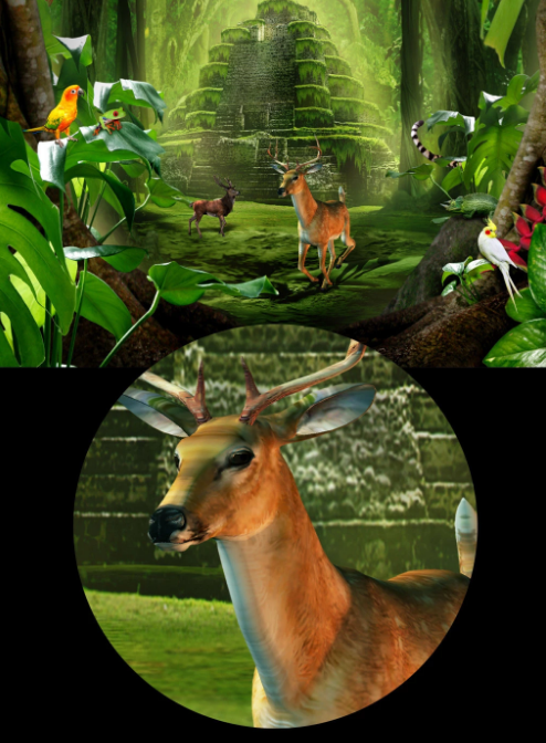 New Style Fantasy Jungle Wonderland Fawn Forest Textile 3D Wallpaper