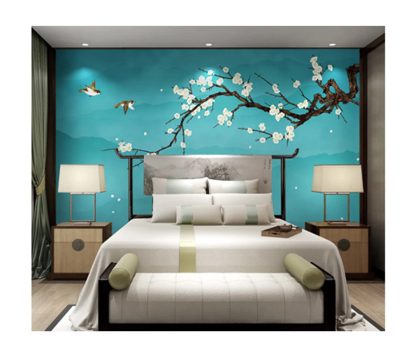 Best Selling  Landscape Flower And Bird Wall Mural Wallpaper For Home Decor