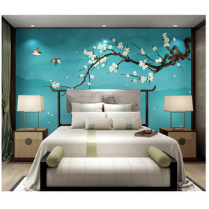 Best Selling  Landscape Flower And Bird Wall Mural Wallpaper For Home Decor