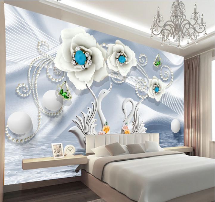 3D effect luxury wall mural 3D geometric background wall covering