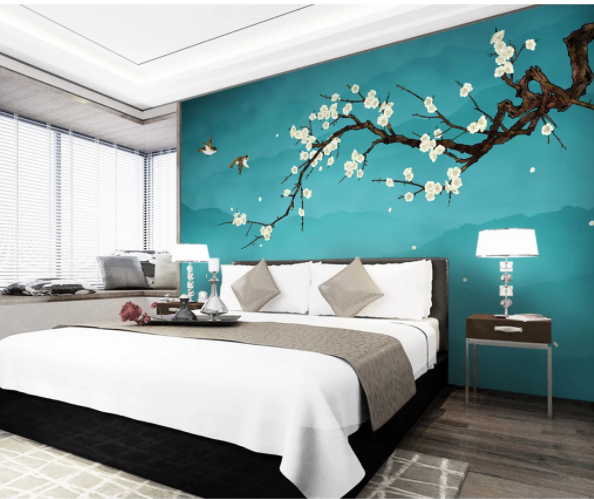 Best Selling  Landscape Flower And Bird Wall Mural Wallpaper For Home Decor