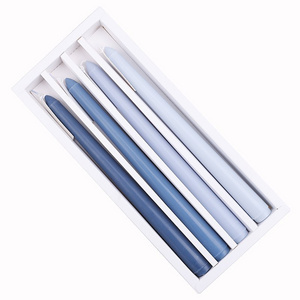 Wholesale Standard Size  unique light blue taper candles