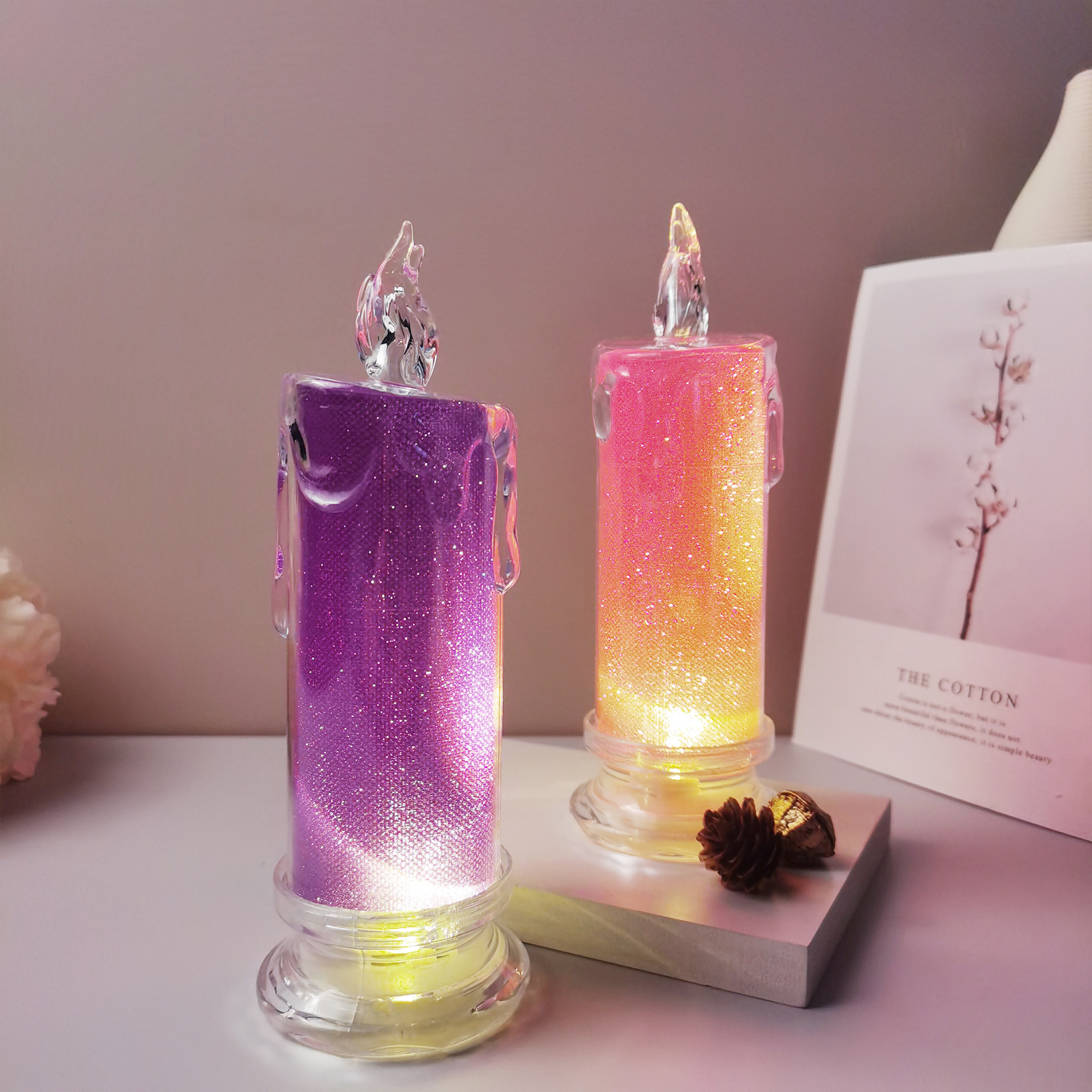 BESTSUN Professional Manufacture Injection Molding Religious Flameless Led Color Candles with Batteries