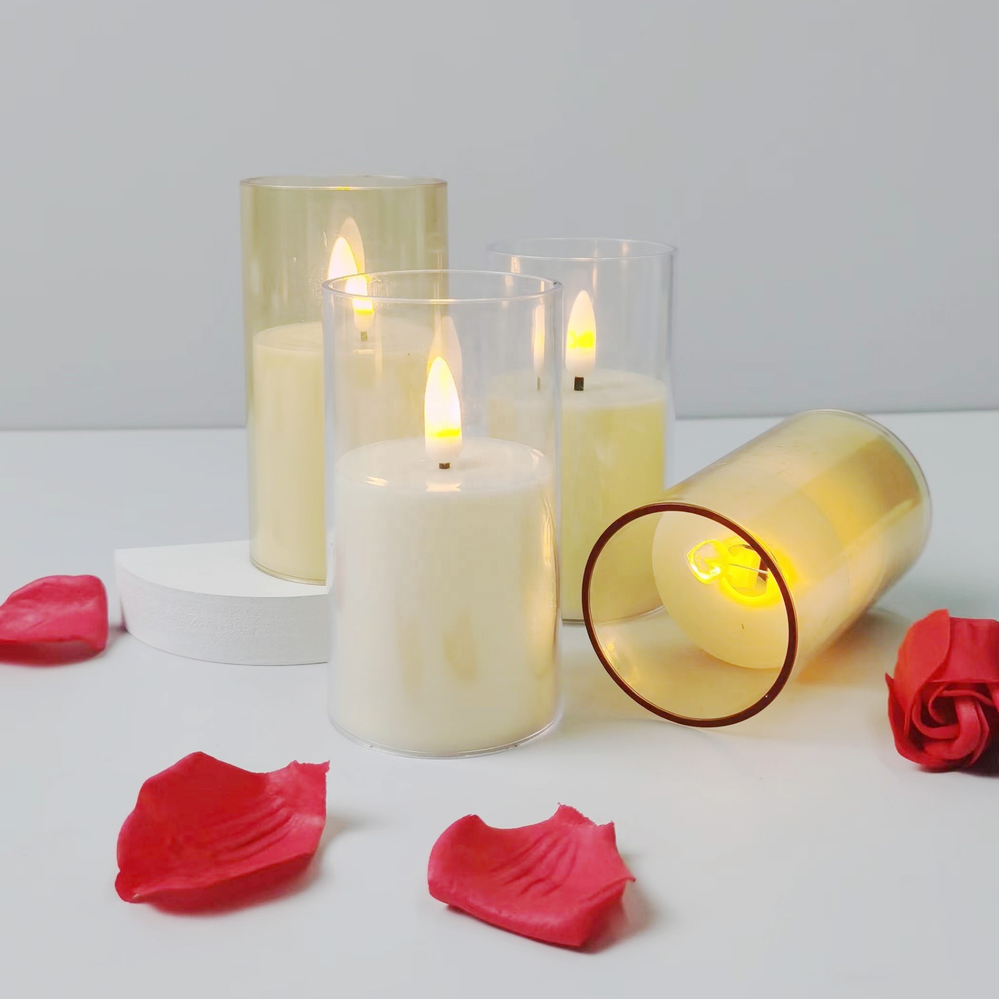 OEM Wholesale Low Price Home Decoration Moving Wick Battery Operated Flameless Led Candle, Electric Flickering Flameless Candles