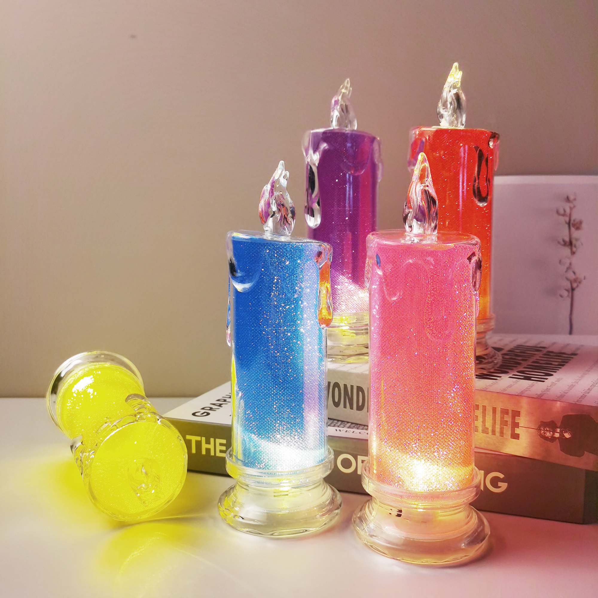 BESTSUN Professional Manufacture Injection Molding Religious Flameless Led Color Candles with Batteries