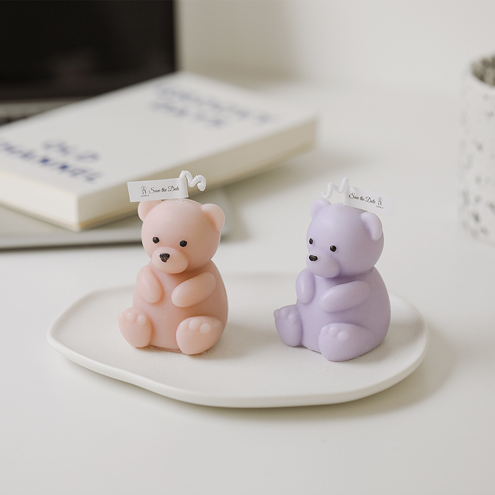 Wholesale Custom New Style Eco-Friendly Luxury Bear Animal Shaped Candles