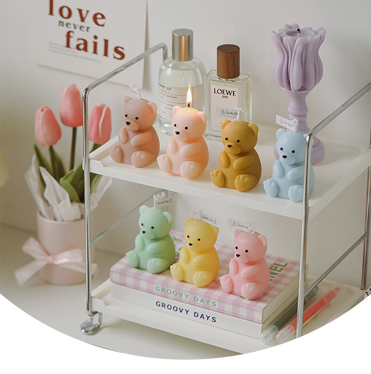 Wholesale Custom New Style Eco-Friendly Luxury Bear Animal Shaped Candles