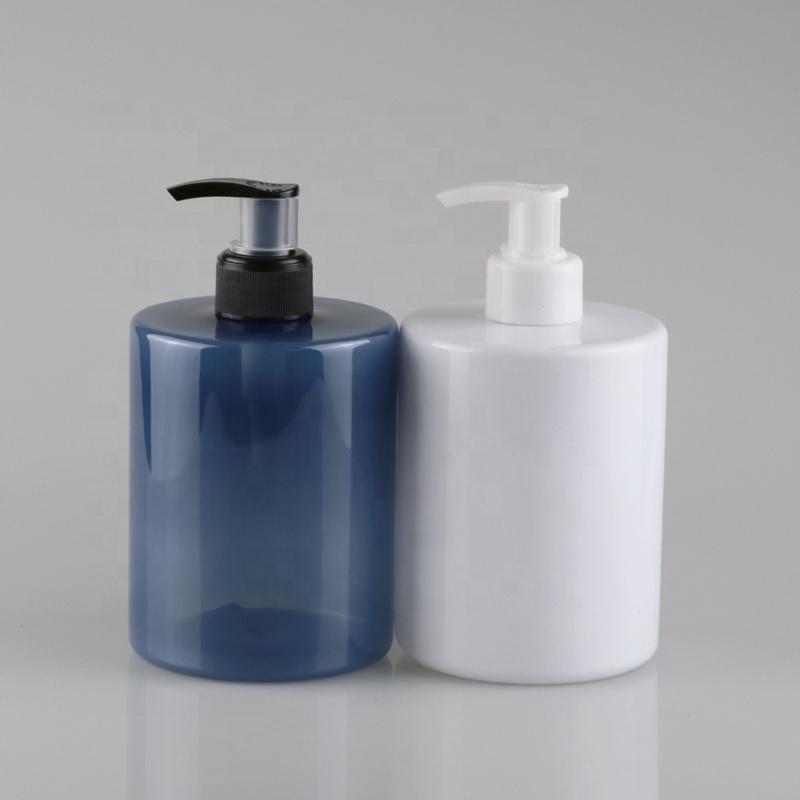 Shampoo Bottle New Design Empty 300ml 500ml 16oz Flat Shoulder Plastic PET Hand Sanitizer Bottle With Lotion Pump