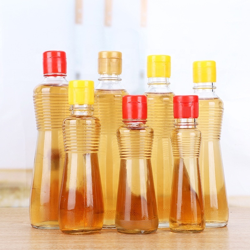 Sauce Bottle Wholesale Empty 3oz 170ml 220ml 11oz 500ml Glass Sesame Oil Bottle With Plastic Cap