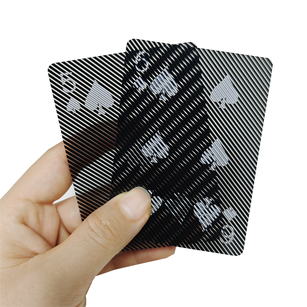 Transparent Plastic Playing Cards Waterproof  Deck of Cards with Unique Pattern Twill Backing Design Gift Clear Poker Cards