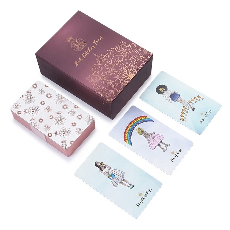 High Quality Custom Printing Spiritu Tarot Rose Gold Foil Tarot Cards