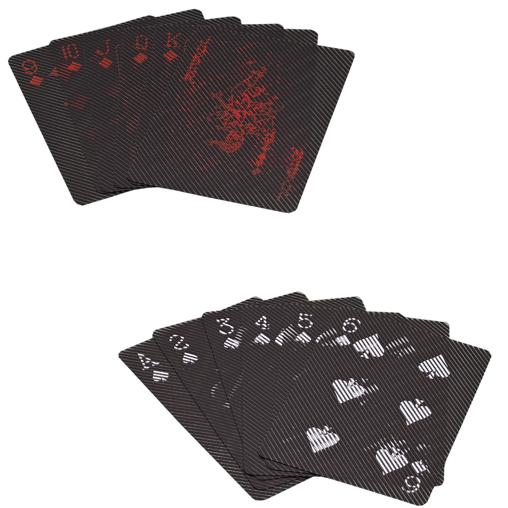 Transparent Plastic Playing Cards Waterproof  Deck of Cards with Unique Pattern Twill Backing Design Gift Clear Poker Cards