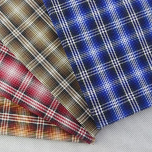 21/S Yarn Dyed 100% Cotton Plaid Flannel Fabric in low price for Shirts pajamas Uniform Dresses