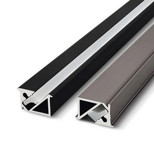 45 Degree Angle W15.5*H8.6 closet led cabinet light bar recessed extrusion led aluminum profile for furniture