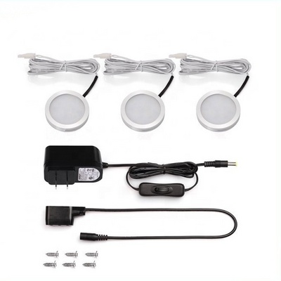 New model downlight kit white led puck light with remote control 3w recessed mini led cabinet light for kitchen