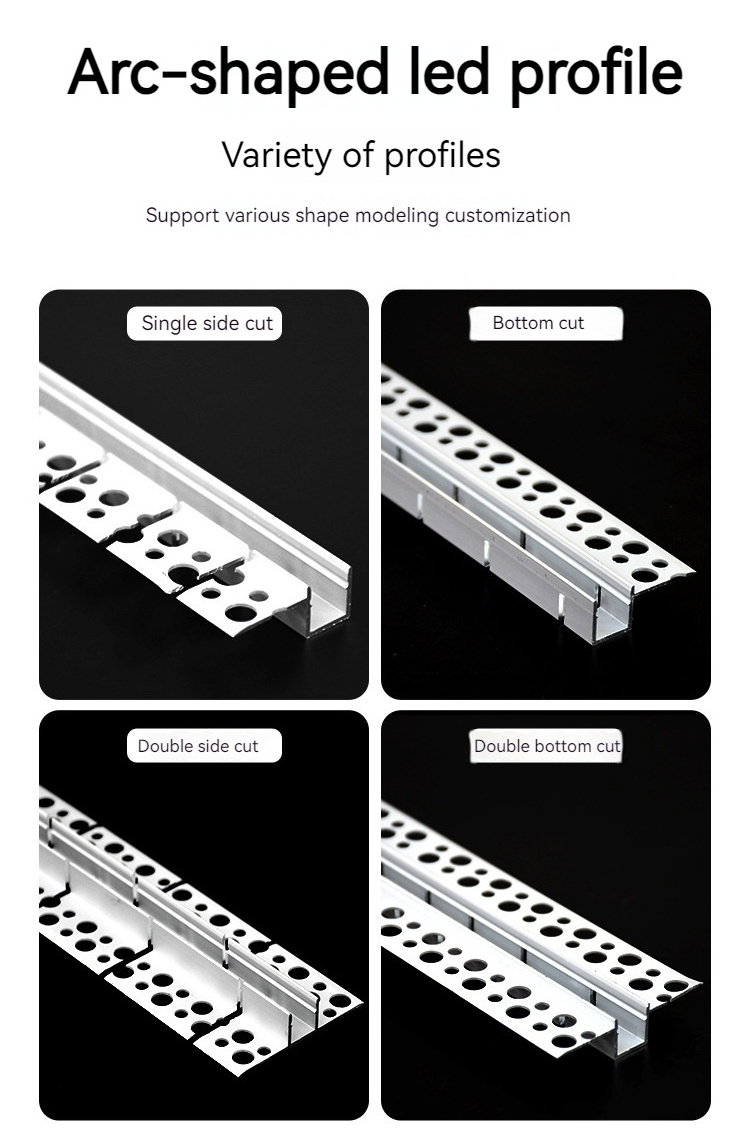 Newest led bendable aluminum profiles with silicone cover extrusion channel for led strip light