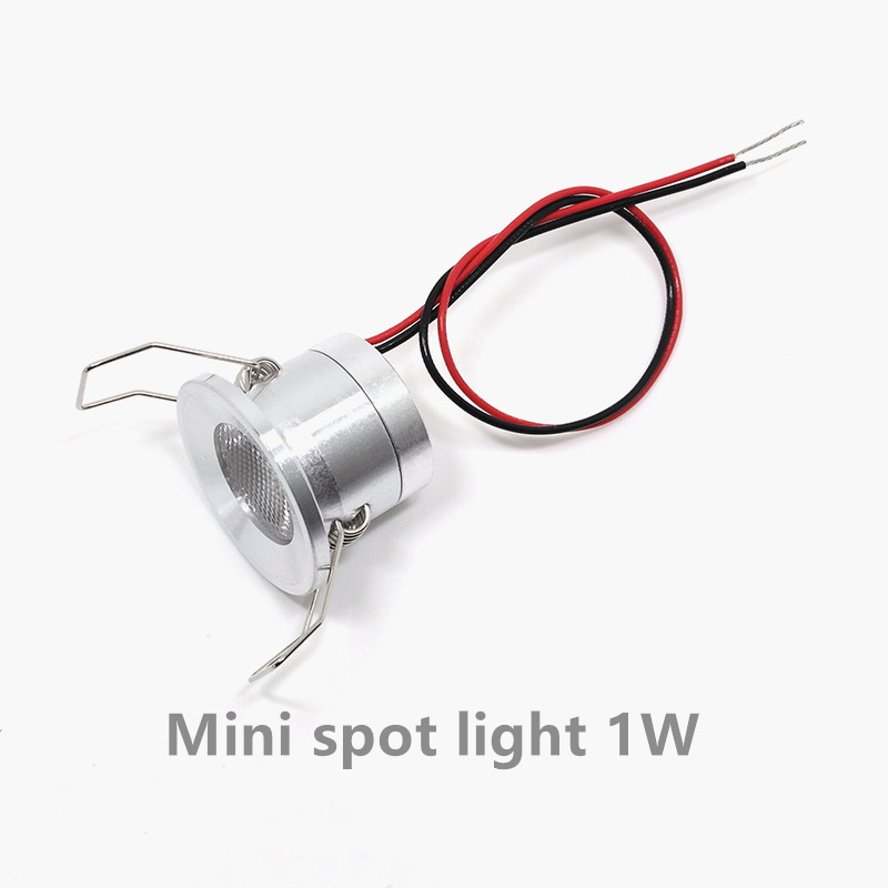 12Volt 12v Dc spot light Small around Mini 1 Watt 27mm Cut Out high power 1W Led spotlight