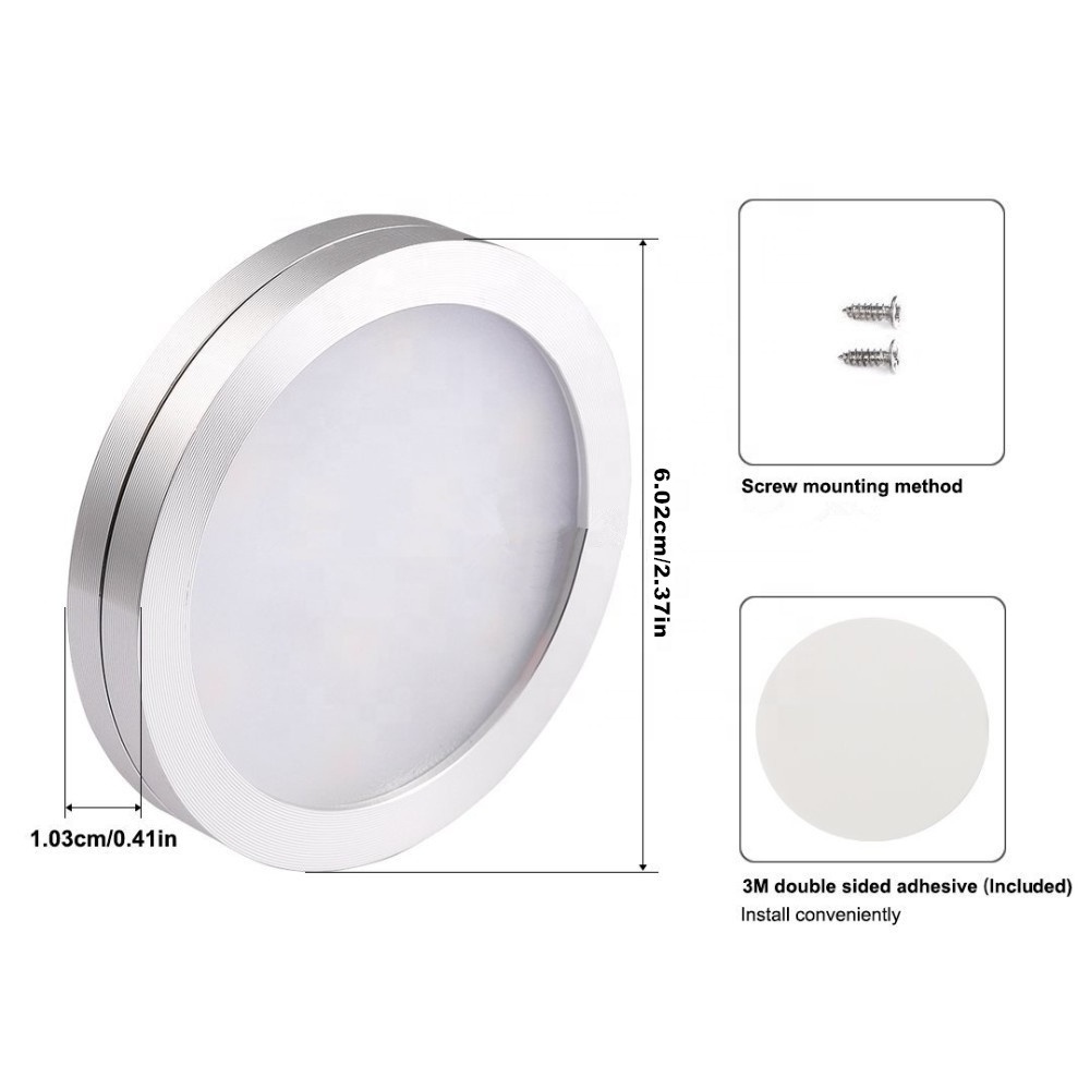 New model downlight kit white led puck light with remote control 3w recessed mini led cabinet light for kitchen