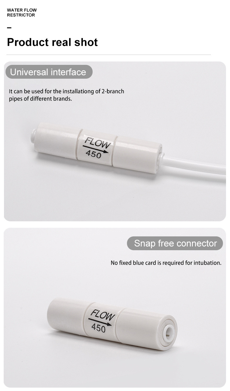 Use For Installing Of 2-brunch Pipes Tube O.D 1/4 Reverse Osmosis Water Flow Restrictor for Waste Water Discharge