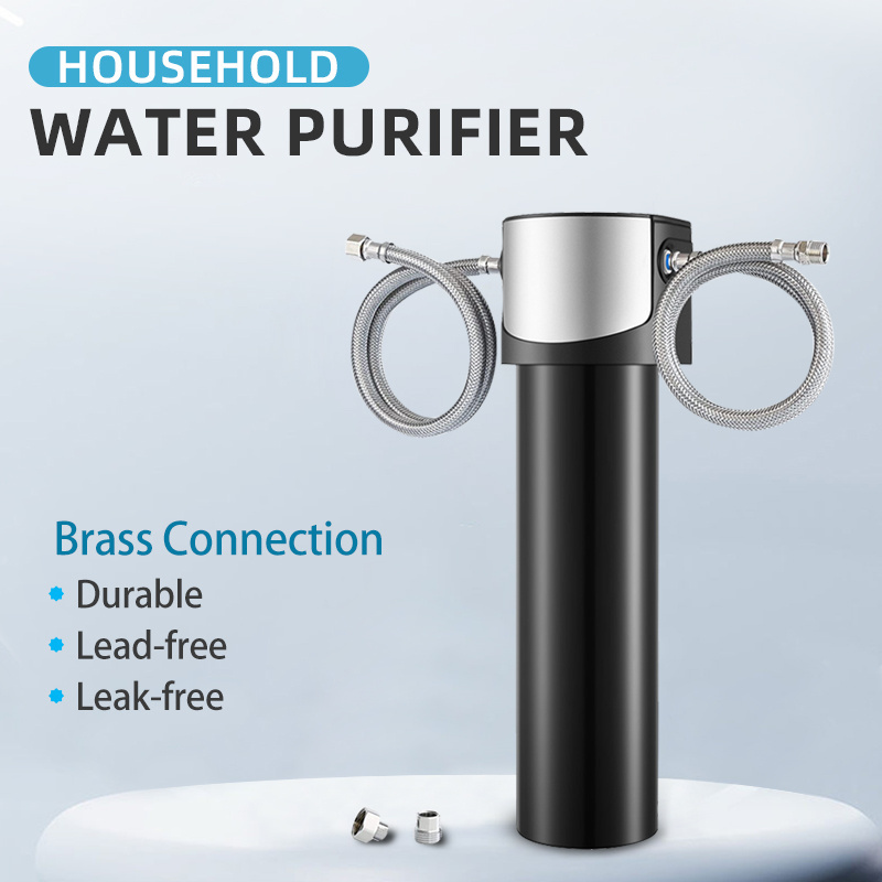 KDF Media 0.75 GPM Flow Rate 3 Quick Change Under Sink 5-IN-1 UF Water Filter purifier with  faucet