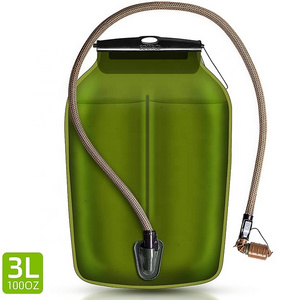 Water Bladder  3L Capacity TPU Material Water Bladder  Green Tube Cover Hydration Reservoir