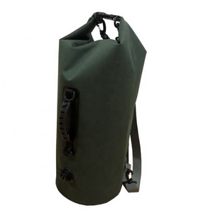 20L 30L 40L Outdoor Camping TPU Green Color  Waterproof Nylon Dry Bag With Air Valve